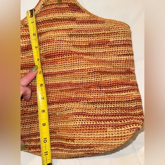 Helen Kaminski 100% Raffia Spiral Weave Shoulder Bag EUC - Picture 7 of 9